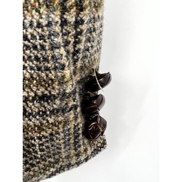 Vintage LL Bean Blazer Womens Button‎ Front Plaid Jacket Long Sleeve Brown 16P - Picture 4 of 7